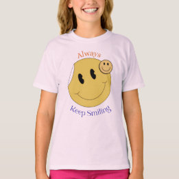 Immer lächeln 😊 | Süßes positives Zitat Design T-Shirt