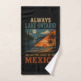 Immer Lake Ontario und der Golf von Mexiko Retro Handtuch