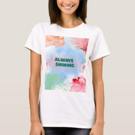 Immer leuchtendes florales Kunst Frauen T-Shirt
