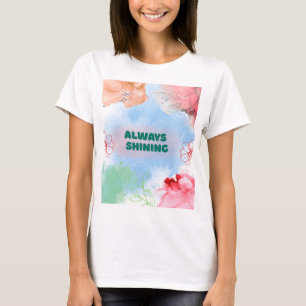 Immer leuchtendes florales Kunst Frauen T-Shirt
