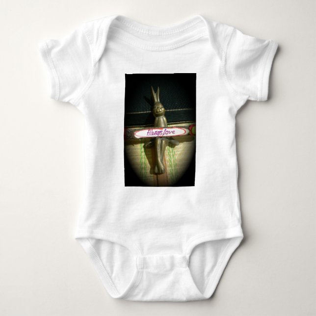 Immer Liebe Inspiration-Kaninchen-Kunstdruckdesign Baby Strampler (Vorderseite)