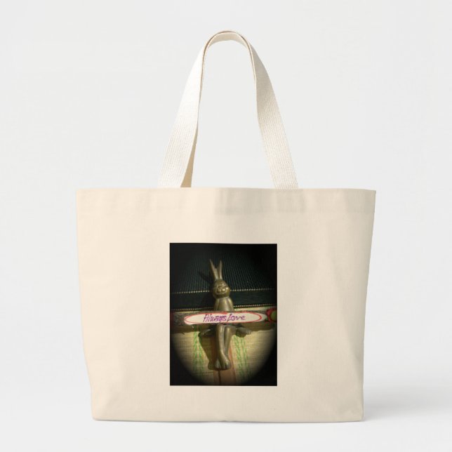 Immer Liebe Inspiration-Kaninchen-Kunstdruckdesign Jumbo Stoffbeutel (Vorne)