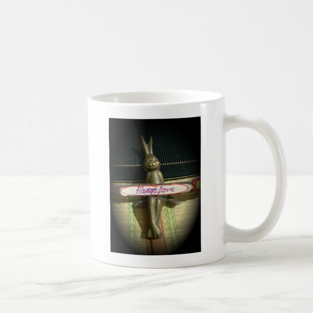Immer Liebe Inspiration-Kaninchen-Kunstdruckdesign Kaffeetasse (Rechts)