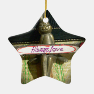 Immer Liebe Inspiration-Kaninchen-Kunstdruckdesign Keramikornament