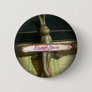 Immer Liebe Inspirierendes Hasen Kunst Druck Desig Button