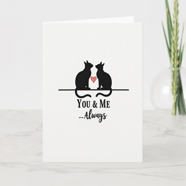 Immer Liebe Katzen Du Und Ich Karte (Vorderseite)