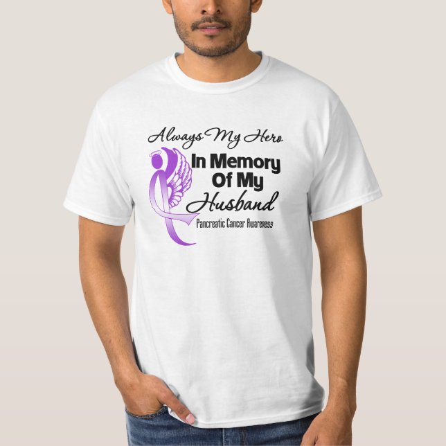 Immer mein Held im Gedächtnis Ehemann Bauchspeiche T-Shirt (Vorderseite)
