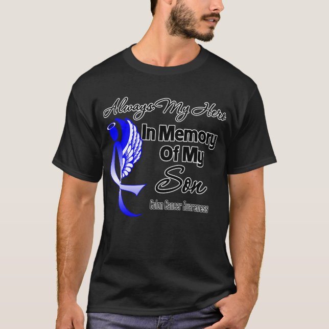 Immer mein Held im Gedächtnissonne - Kolonkarzinom T-Shirt (Vorderseite)