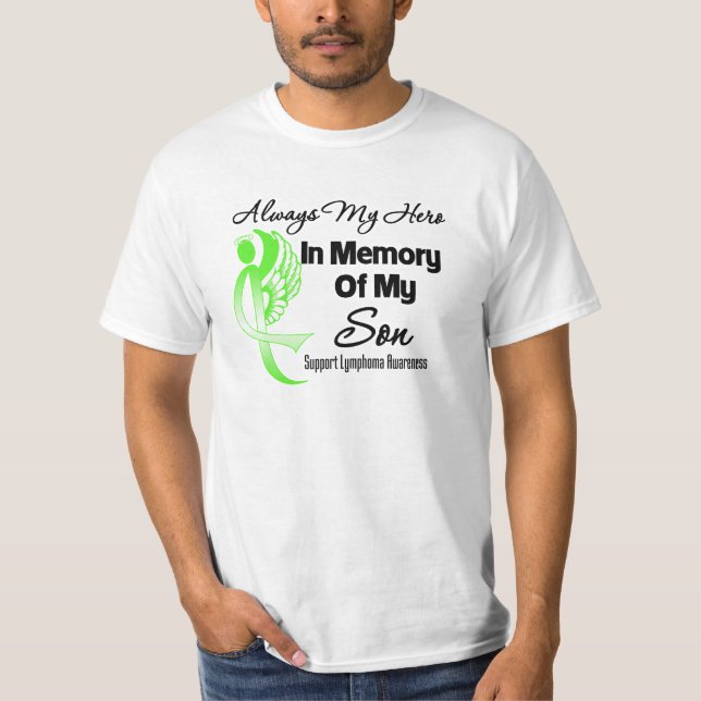 Immer mein Held im Gedächtnistuch - Lymphom T-Shirt (Vorderseite)