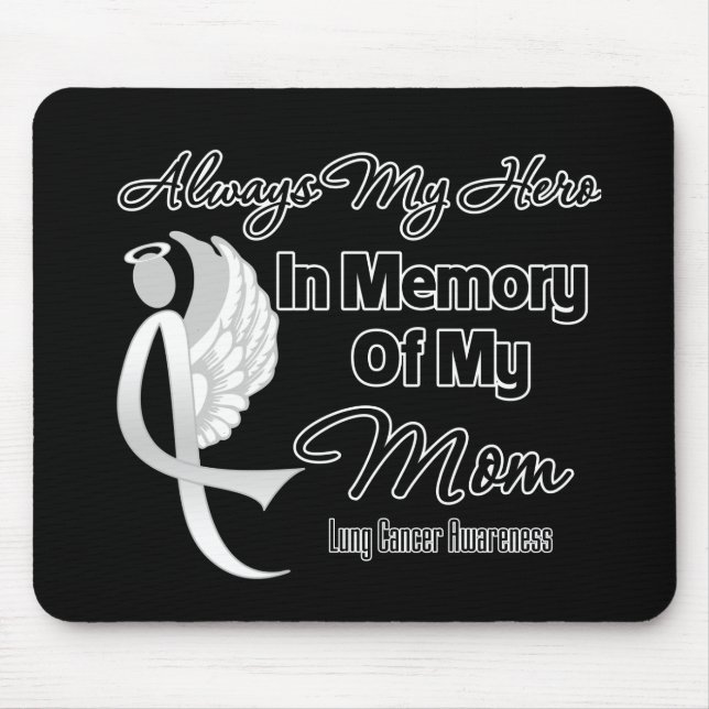 Immer mein Held in Erinnerung Mama - Lungenkrebs Mousepad (Vorne)