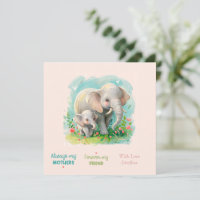 Immer meine Mutter - Elefantenmutter und Baby Pink