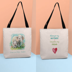 Immer meine Mutter - Elefantenmutter und Baby Pink Tasche