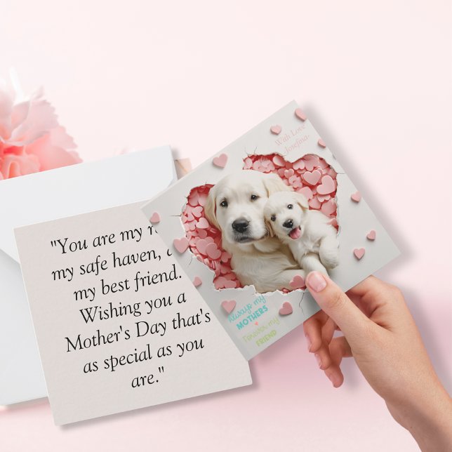 Immer meine Mutter - Mutter und Baby Mutter. Mitteilungskarte (Always my Mother - Mother baby animals)