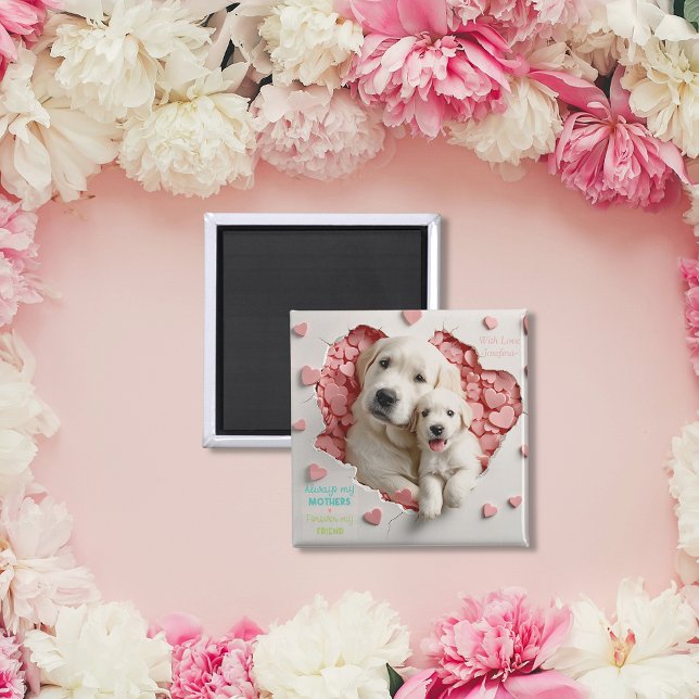 Immer meine Mutter - Mutter und Baby Muttertag Magnet (Always my Mother -Dog Mum & Baby Mother's Day Magnet)