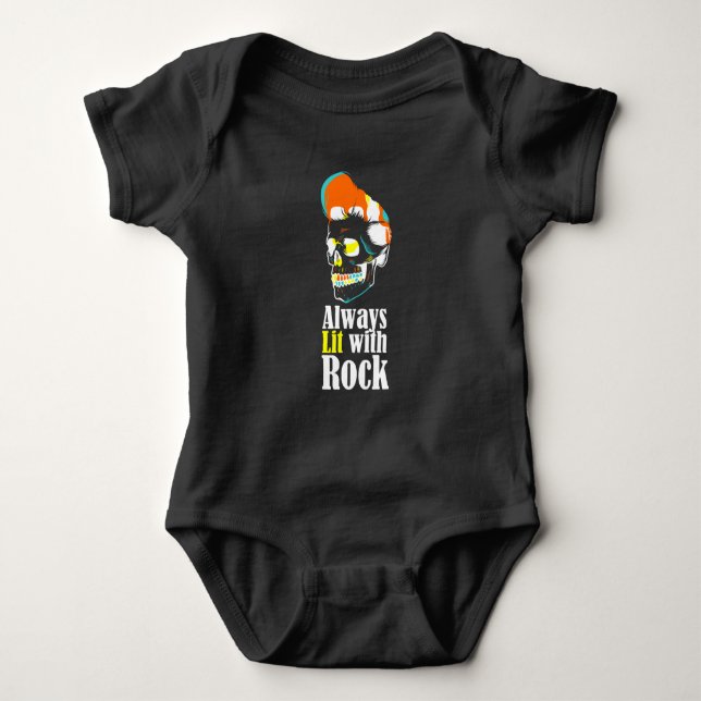 Immer mit Felsen beleuchtet Baby Strampler (Vorderseite)