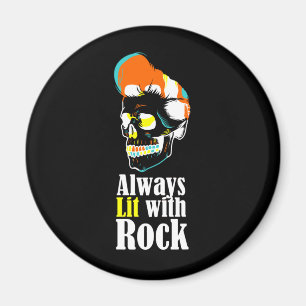 Immer mit Rock beleuchtet Magnet