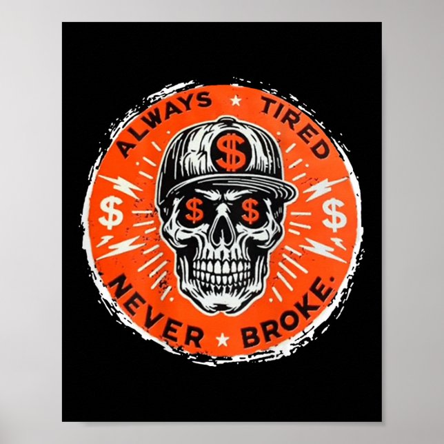 Immer müde Nie den Schädel brechen (auf der Rückse Poster (Vorne)
