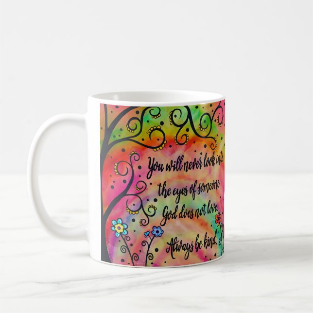 Immer nett sein kaffeetasse (Links)