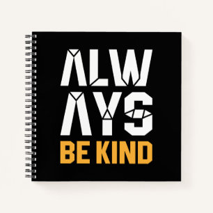 Immer nett sein notizbuch