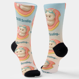 Immer noch am Scrollen: Lustiger Bao Bao Cat Donut Socken