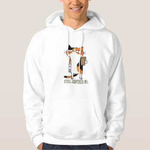 Immer noch aufrecht und mürrisch: Calico-Katze Des Hoodie