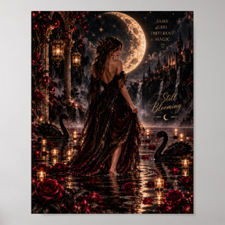 Immer noch blühend | gottische mondbeschienene Göt Poster