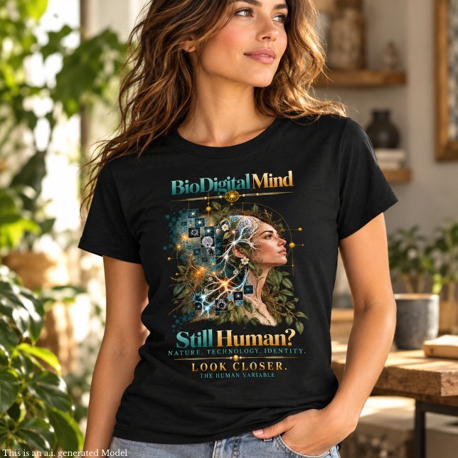 Immer noch Menschlich? Die menschliche Variable -  T-Shirt (Wear the question. A statement where nature, technology and identity meet.)