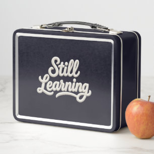 Immer noch Retro-Metall-Lunchbox lernend Metall Brotdose