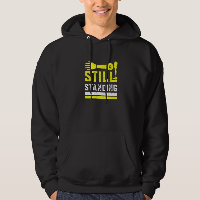 Immer noch Stehend  Beinamputation Beinamputierter Hoodie (Vorderseite)