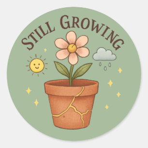 Immer noch wachsen - Blume heilen Kintsugi Sticker