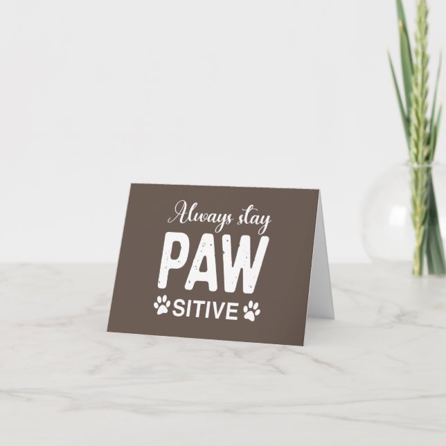Immer PAW-positiv bleibe Dankeskarte (Vorderseite)