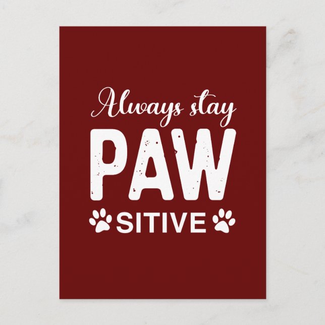 Immer PAW-positiv bleibe Postkarte (Vorderseite)