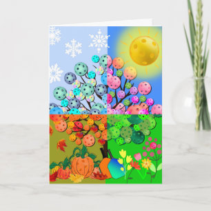 Immer Pickleball-Saison Winter Frühling Sommer Her Karte