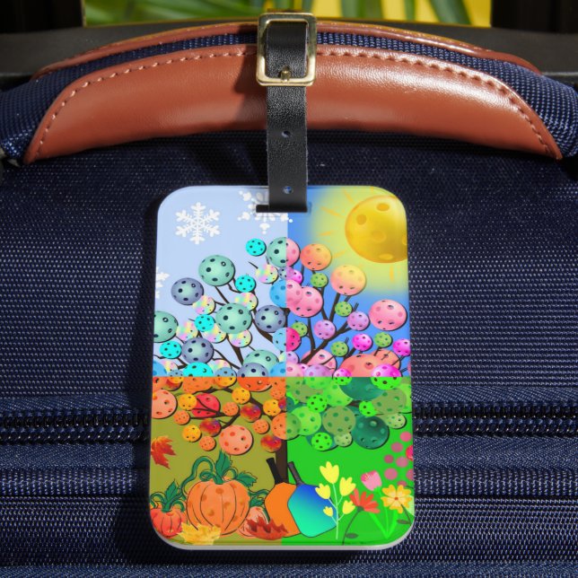 Immer Picklebens Jahreszeit Winter Frühling Herbst Gepäckanhänger (Vorderseite Insitu 2)