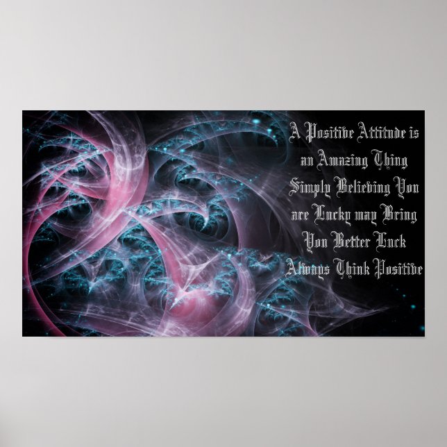 Immer positiv denken poster (Vorne)