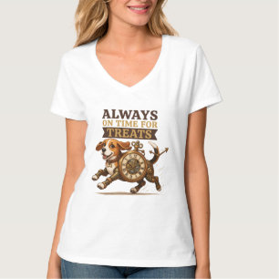 Immer Pünktlich Zu Leckerlis Hundedesign T-Shirt