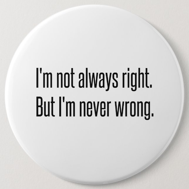 Immer richtig button (Vorderseite)