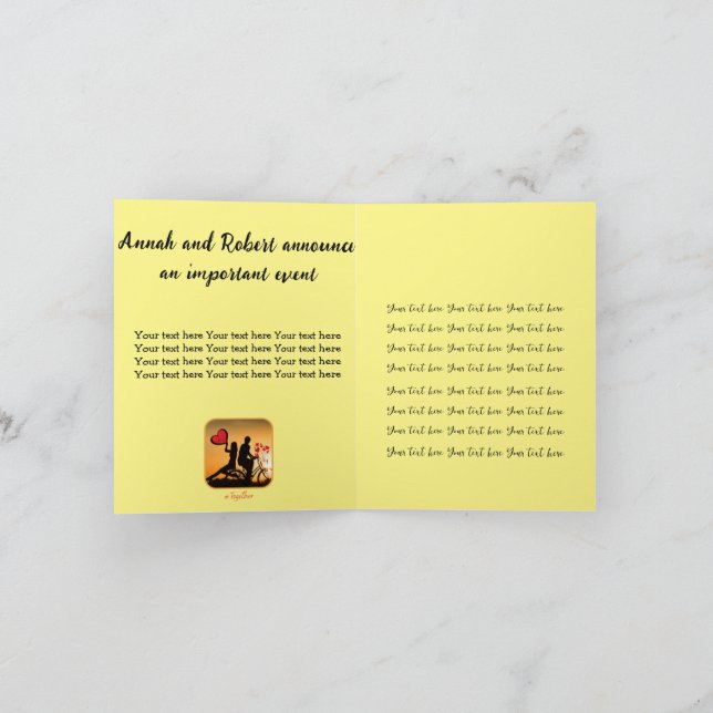 Immer romantische Liebe Einladung (Innenseite)