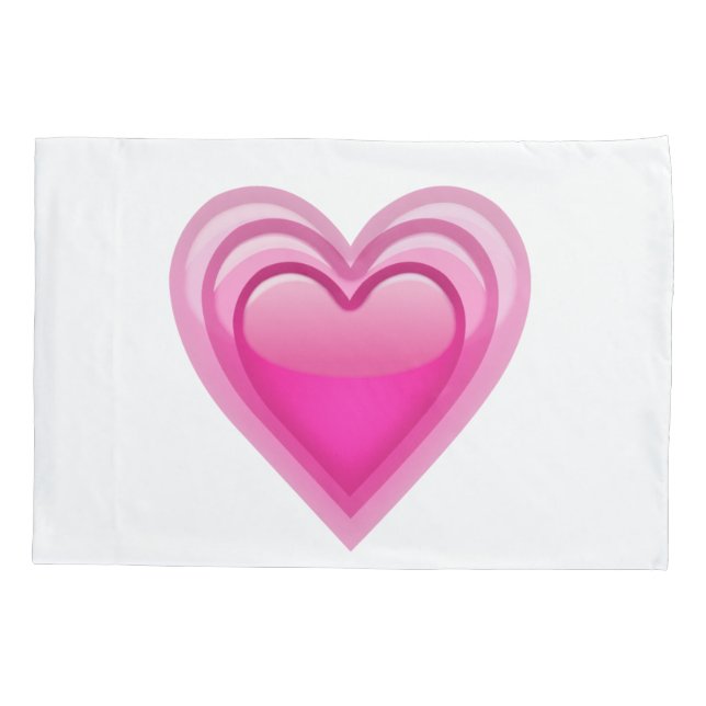 Immer rosa Herz - Emoji Kissenbezug (Rückseite)