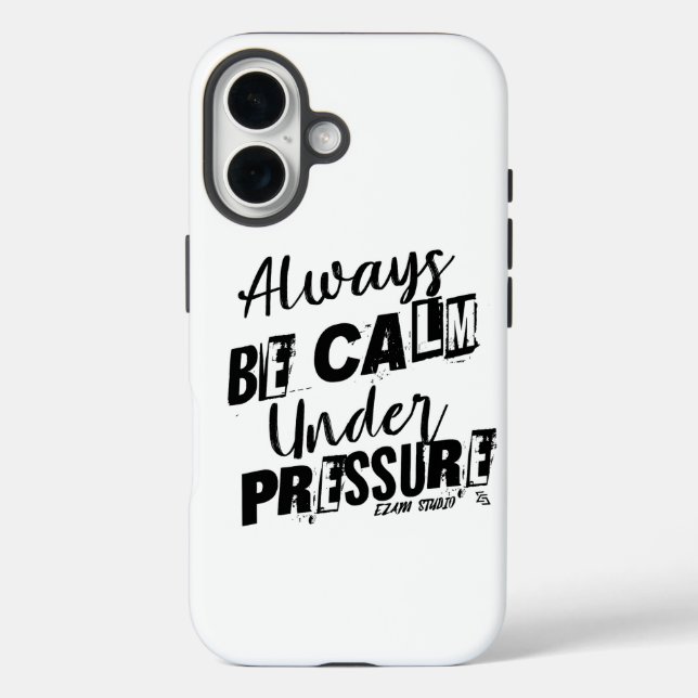 Immer ruhig sein - Motivierend Design iPhone 16 Hülle (Rückseite)