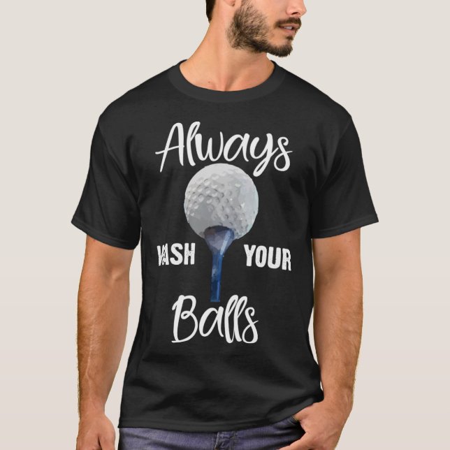Immer schmeißen Balls Golf Retro Golfspielen T-Shirt (Vorderseite)