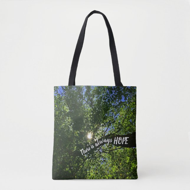 Immer Sonnenlicht durch Bäume inspirieren. Tasche (Vorderseite)