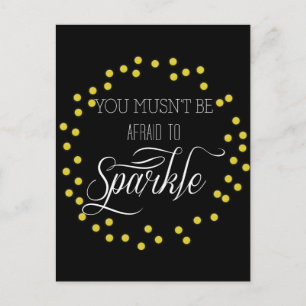 Immer sparkle Gold Modernes Design Postkarte