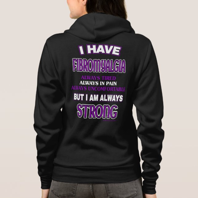 Immer stark ...Fibro Hoodie (Rückseite)