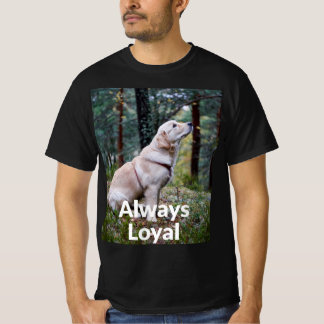 Immer treuer Golden Retriever Wald Foto Typogra T-Shirt