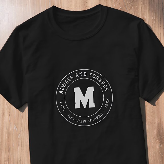 Immer und ewig Denkmal-Monogramm T-Shirt (Von Creator hochgeladen)