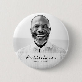 Immer und für immer| Classic Simple Foto Memorial Button