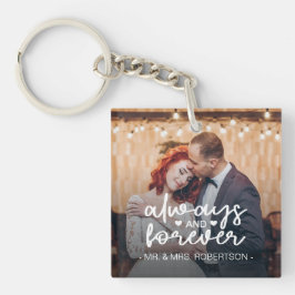 Immer und für immer maßgeschneidertes Foto Schlüsselanhänger