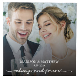 Immer und für immer maßgeschneidertes Hochzeitsfes Fliese