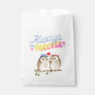 Immer und für immer Niedliche Eulen in der Liebe Geschenktütchen